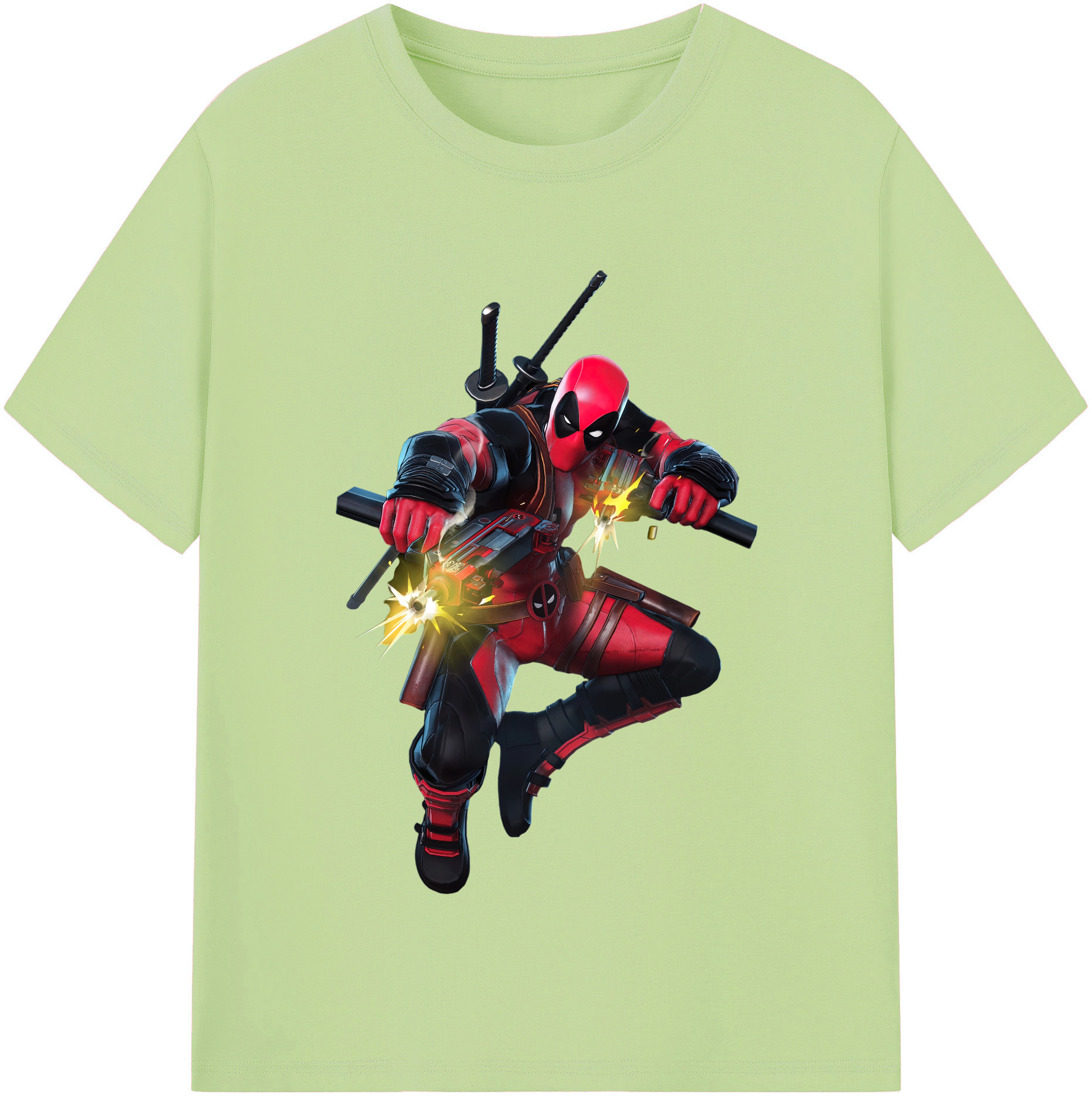 （画像用） Deadpool デッドプール 綿100％半袖Tシャツ（フロントプリント）